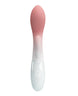 Front view of a Pink and white G-spot Rabbit Style Vibrator