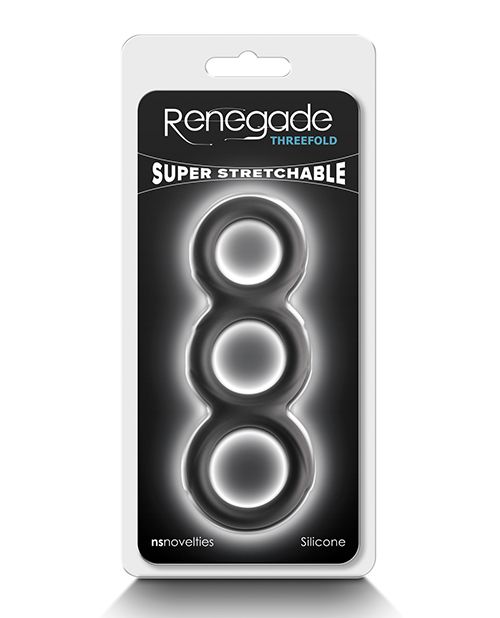 Renegade Threefold Cock Ring - Black