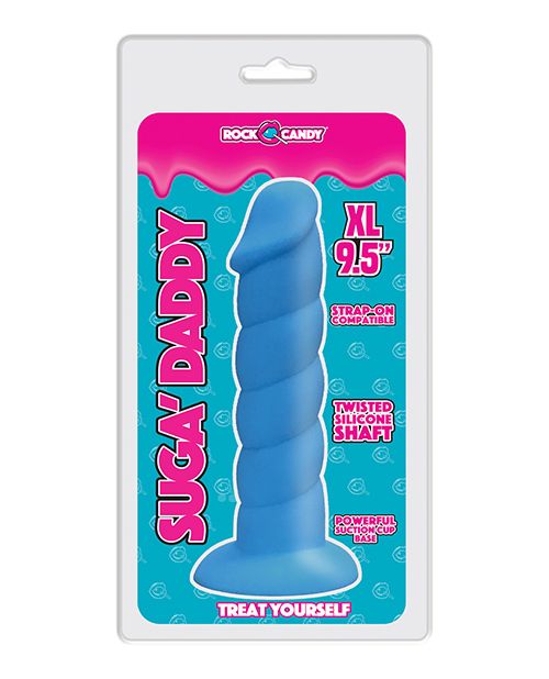 Rock Candy Suga Daddy 9.5" Silicone Dildo - Blue Shipmysextoys