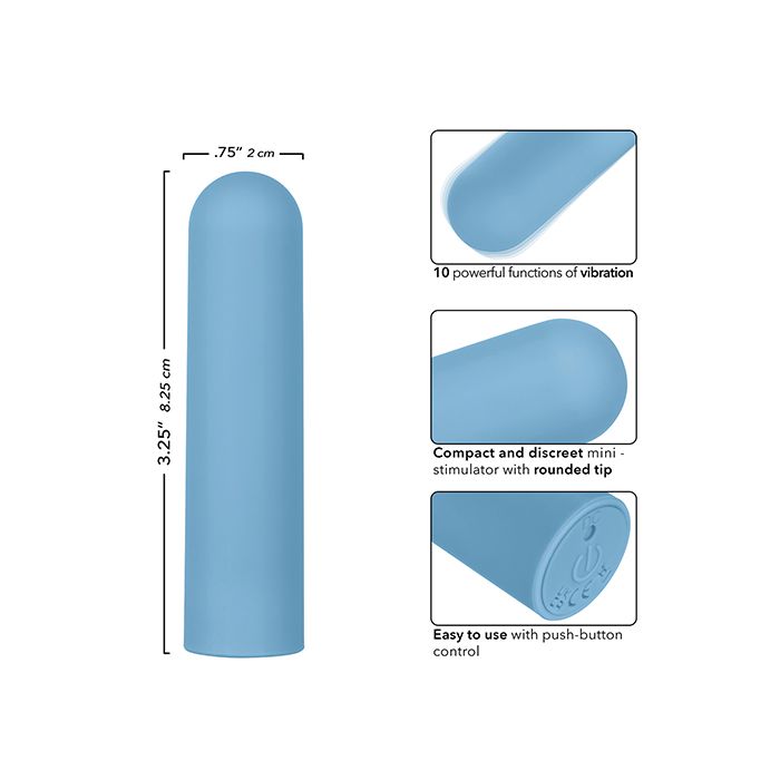 Turbo Buzz Rounded Bullet Stimulator – Blue