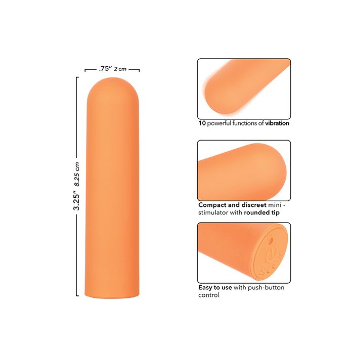 Turbo Buzz Rounded Bullet Stimulator – Orange
