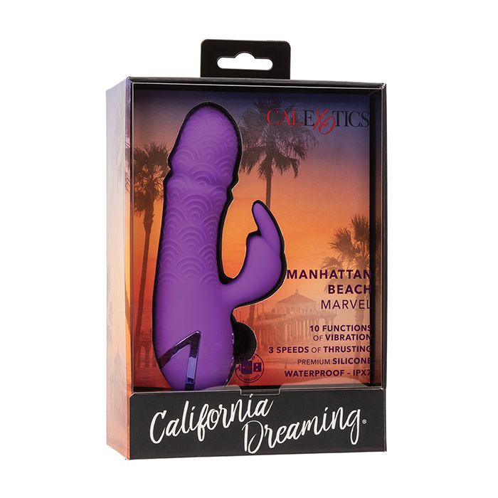 California Dreaming Manhattan Beach Marvel Dual Stimulation Vibe - Purple
