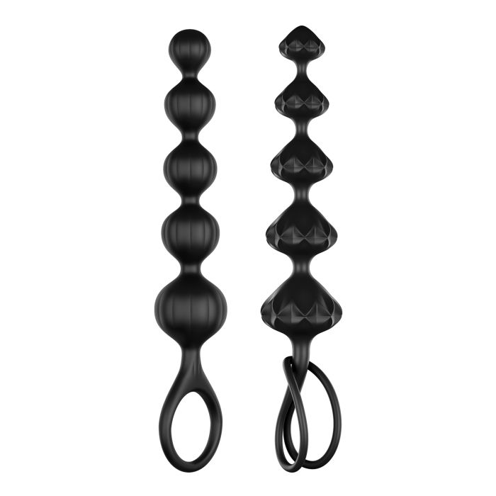 Satisfyer Love Beads Soft Silicone Beads - Black Shipmysextoys