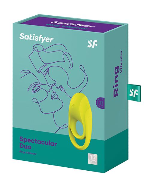 Satisfyer Spectacular Duo Ring Vibrator - Lime Green Shipmysextoys