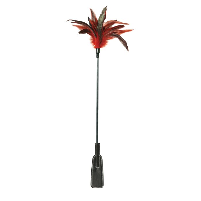 Sex & Mischief Feather Slapper - Red/Black Feathers Shipmysextoys