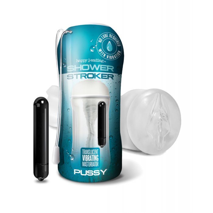 Shower Stroker Vibrating Pussy - Clear Shipmysextoys