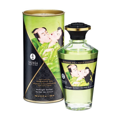 Shunga Warming Oil - 3.5 Oz Midnight Sorbet