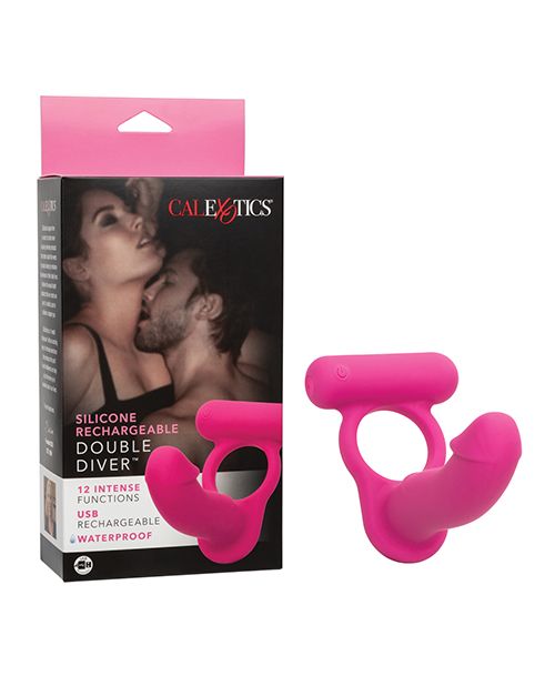 Silicone Rechargeable Double Diver - Pink Shipmysextoys