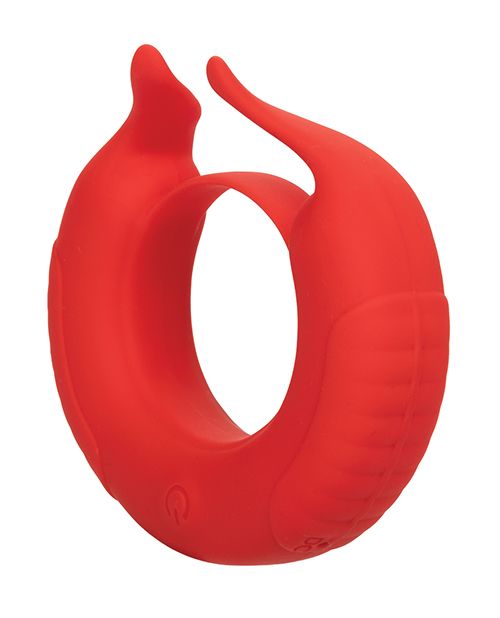 Silicone Rechargeable Taurus Enhancer - Red Shipmysextoys