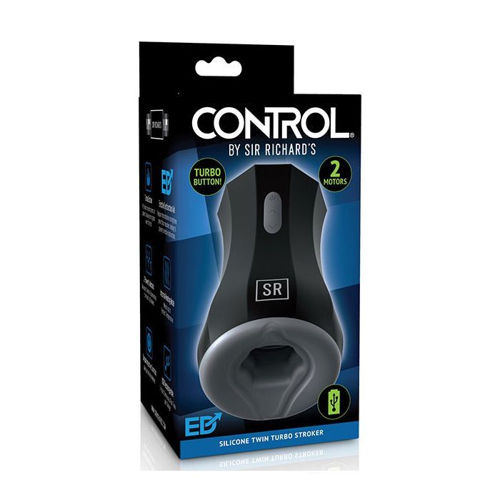 Sir Richards Control Silicone Twin Turbo Stroker Shipmysextoys