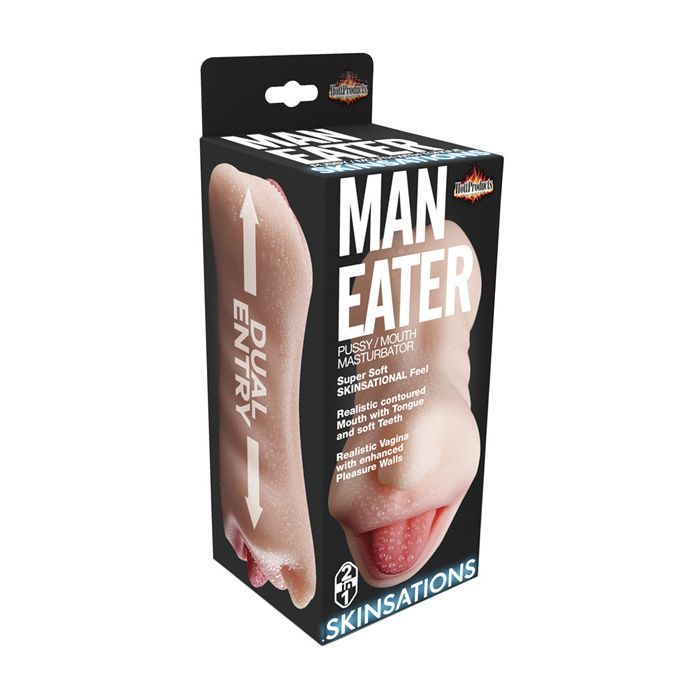 Skinsations Man Eater Pussy/Mouth Masturbator Shipmysextoys