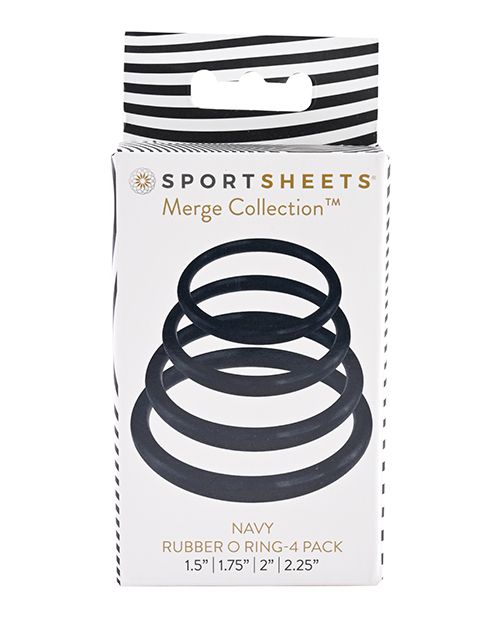 Sportsheets O Ring 4 Pack - Navy Shipmysextoys