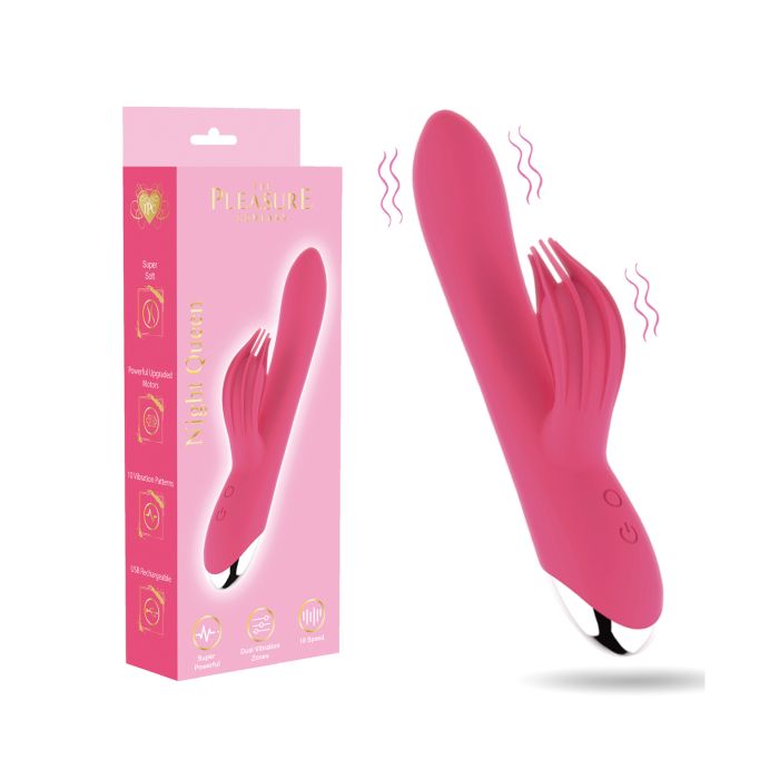Night Queen Tickling & Fluttering Rabbit Vibe - Pink
