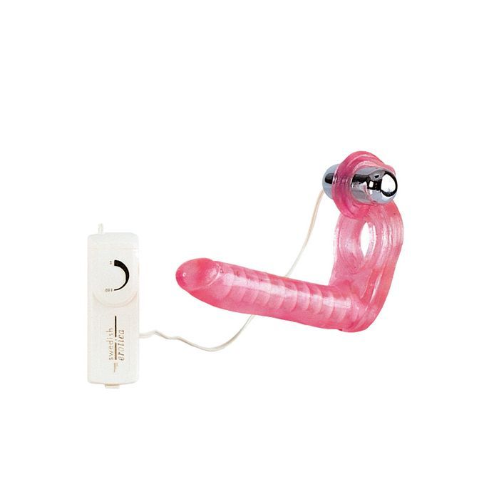 The Ultimate Triple Stimulator Flexible Dong w/Cock Ring - Pink Shipmysextoys
