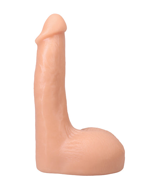 Realistic silicone finger on a white background Side View 