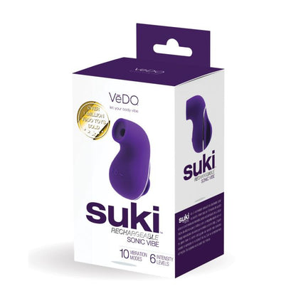VeDO Suki Rechargeable Vibrating Sucker - Deep Purple