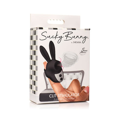 SheGasm Sucky Bunny Clit Stimulator – Black