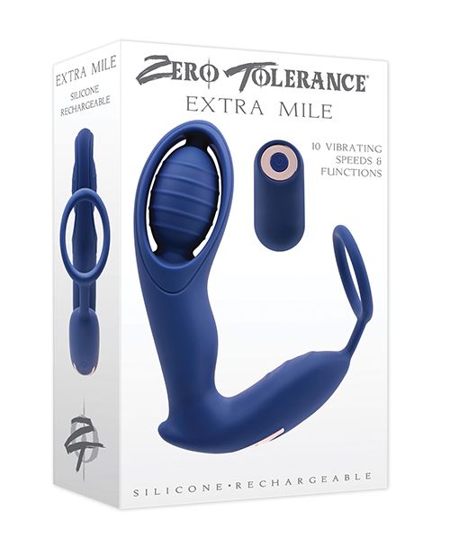 Zero Tolerance Extra Mile C Ring Vibrator - Blue Shipmysextoys