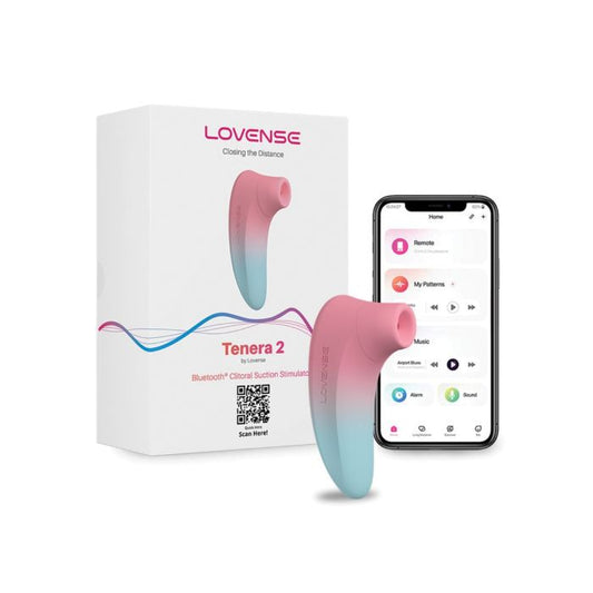 Lovense Tenera 2 Bluetooth Clitoral Suction Stimulator – Pink/Blue